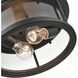 Bresley 2 Light 12 inch Powder Coated Black Outdoor Flushmount